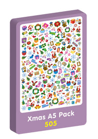  A5 Xmas sheets Purple Peach Stickers