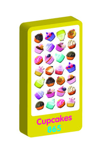  Cupcakes Spongy Purple Peach Stickers