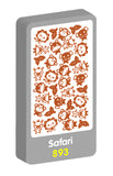 Safari Foil Purple Peach Stickers