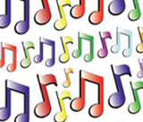  Musical Notes Stickers Purple Peach Stickers