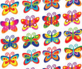  Butterflies Funky Stickers Purple Peach Stickers