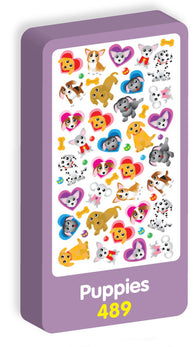  Puppies Stickers Purple Peach Stickers