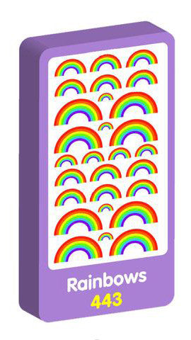  Rainbows Stickers Purple Peach Stickers
