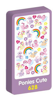  Ponies Cute Purple Peach Stickers