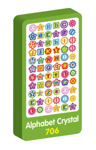  Alphabat Crystal Purple Peach Stickers