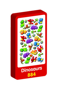  Dinosaurs 3D Handiwork Purple Peach Stickers