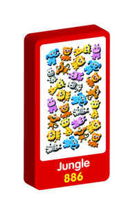  Jungle 3D Handiwork Purple Peach Stickers