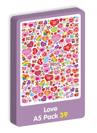 Love A5 Purple Peach Stickers