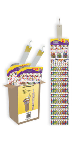  Clip Strip of 24 Sheets Education & Reward Purple Peach Stickers