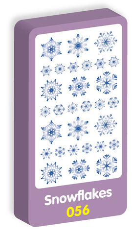  Snowflakes Purple Peach Stickers
