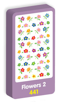  Flowers Stickers Purple Peach Stickers