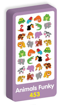  Animals Funky Stickers Purple Peach Stickers
