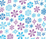 Little Snowflakes Purple Peach Stickers