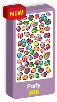  Party Stickers Purple Peach Stickers