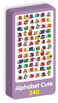  Alphabet Cute Stickers Purple Peach Stickers
