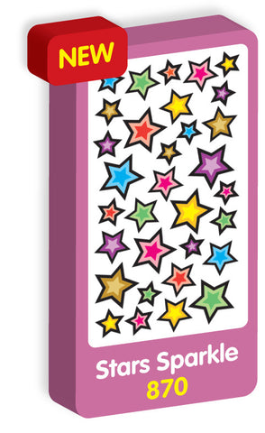  Star Sparkle Purple Peach Stickers