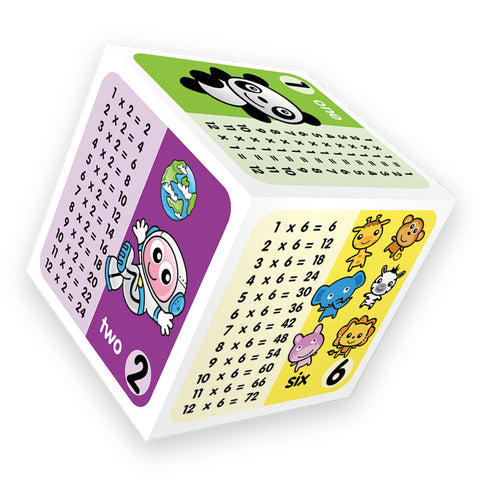 Times Table Cube Purple Peach Stickers